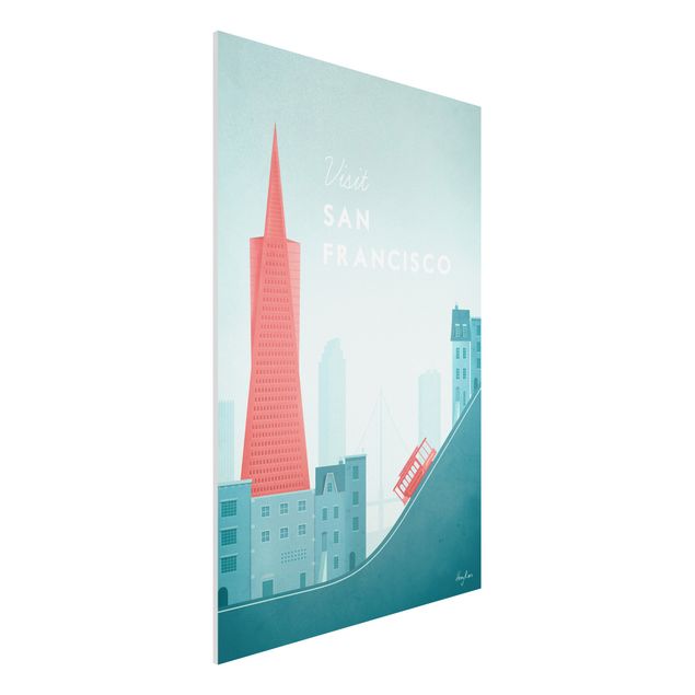 Bilder auf Hartschaumplatte Reiseposter - San Francisco