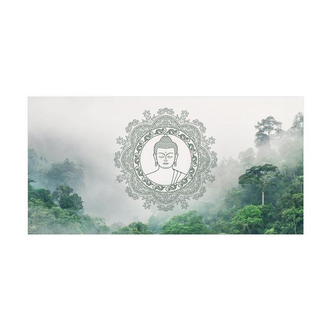 Teppich Orientalisch Buddha Mandala im Nebel