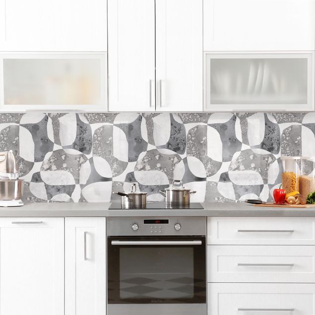 Küchenrückwand Muster Lebende Steine Muster in Grau