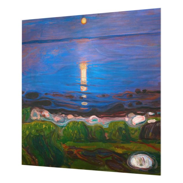 Küchenspritzschutz Edvard Munch - Sommernacht am Meeresstrand