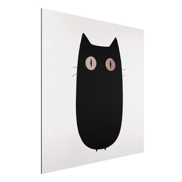 Wandbilder Tiere Schwarze Katze Illustration