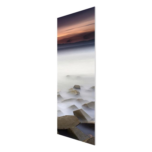 Forex Fine Art Print - Sonnenuntergang im Nebel - Panel