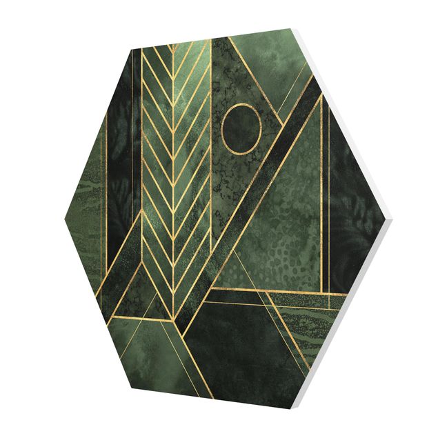 Hexagon Bild Forex - Geometrische Formen Smaragd Gold