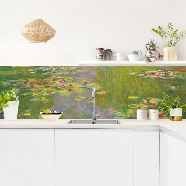 Küchenrückwand Blumen Claude Monet - Grüne Seerosen