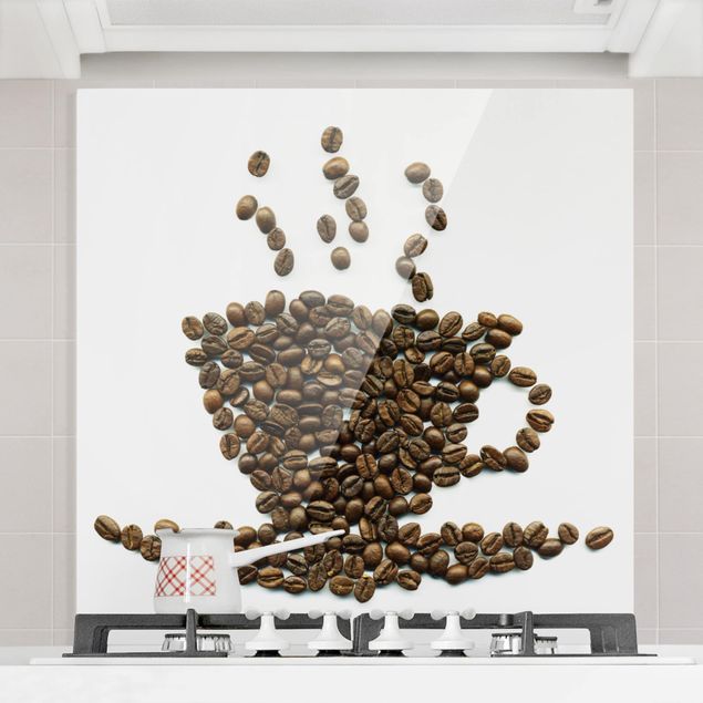 Spritzschutz Glas magnetisch No.294 Coffee Beans Cup