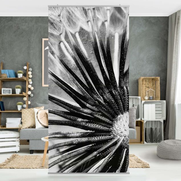 Vorhang Raumteiler Pusteblume Schwarz & Weiß