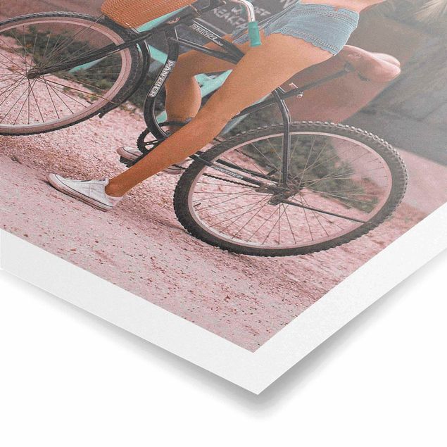 Poster Fahrrad Mädchen