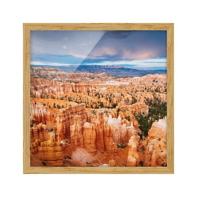 Bild mit Rahmen - Farbenpracht des Grand Canyon - Quadrat 1:1