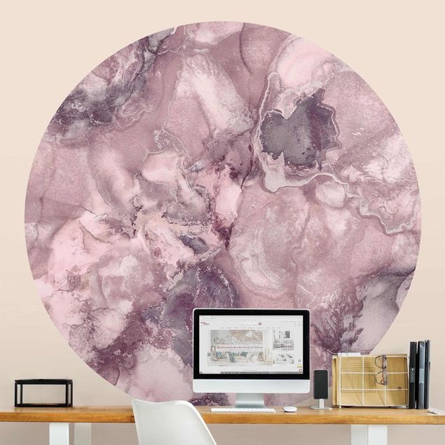 Tapete Farbexperimente Marmor Violett