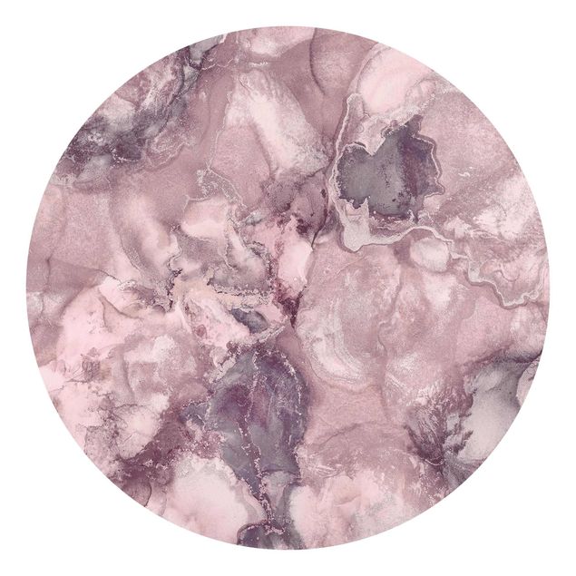 Wandtapete Design Farbexperimente Marmor Violett