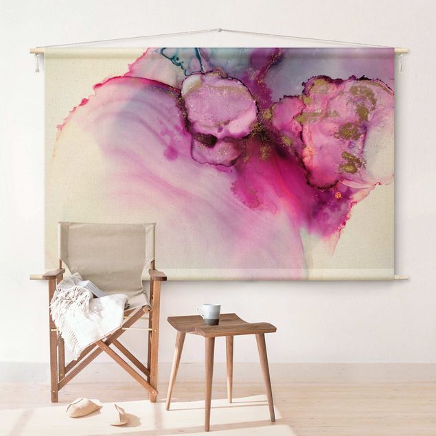 Wandbilder abstrakt Farbkomposition in Pink