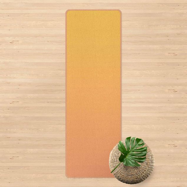 Yogamatte Kork - Farbverlauf Orange