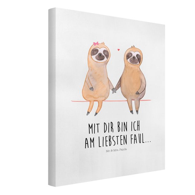 Wandbilder abstrakt Mr. & Mrs. Panda - Faultier - Mit Dir