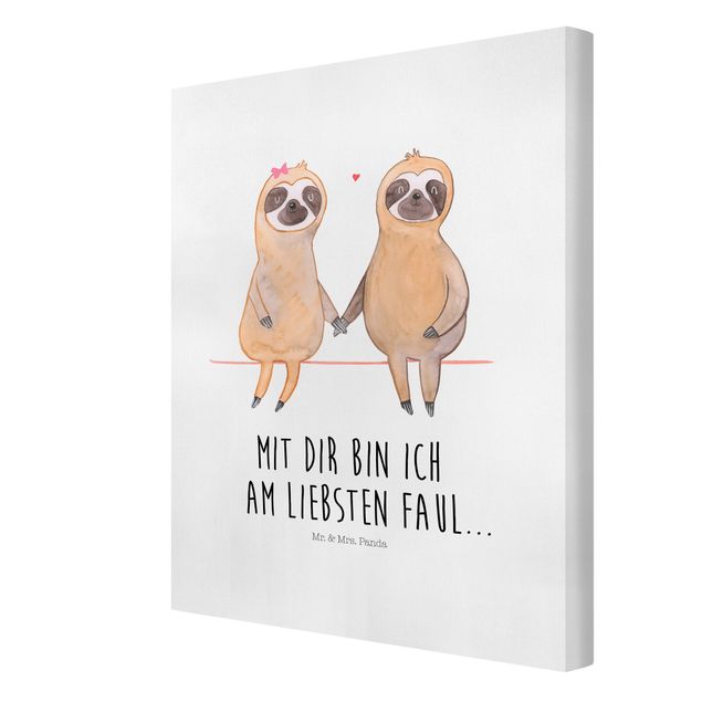Wandbilder Tiere Mr. & Mrs. Panda - Faultier - Mit Dir