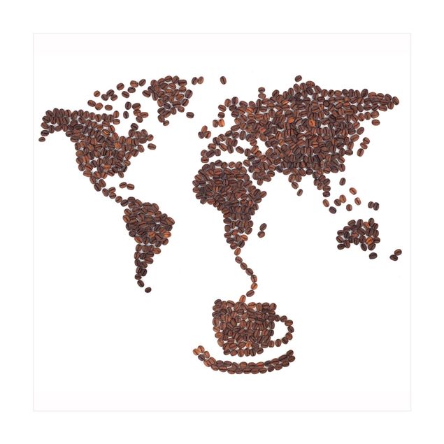 Teppich weiß Kaffee um die Welt