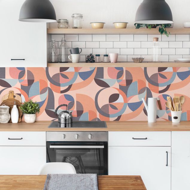 Küchenrückwand abstrakt Moderne Kreise