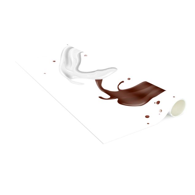 Moderner Teppich Schokoladen Milch Herz