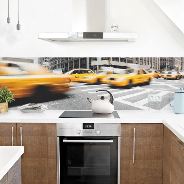 Küchenrückwand Schwarz-Weiß Rasantes New York