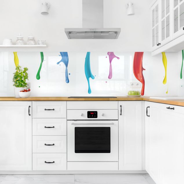 Küchenrückwand abstrakt Farbspritzer II