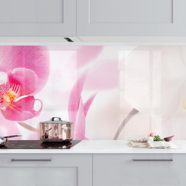 Küchenrückwände Platte Delicate Orchids