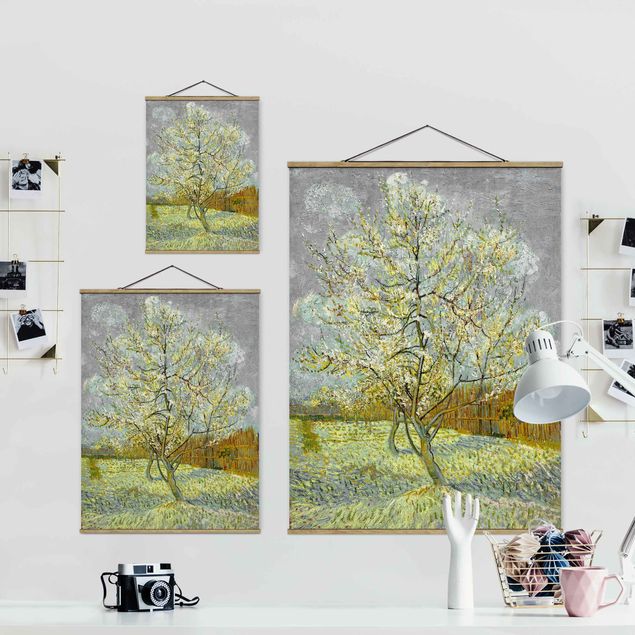 Stoffbilder zum Aufhängen Vincent van Gogh - Pfirsichbaum rosa