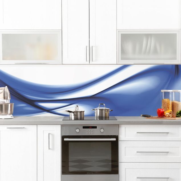 Küchenrückwand abstrakt Blue Touch