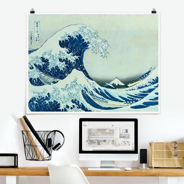 Poster Kunstdruck Katsushika Hokusai - Die grosse Welle von Kanagawa