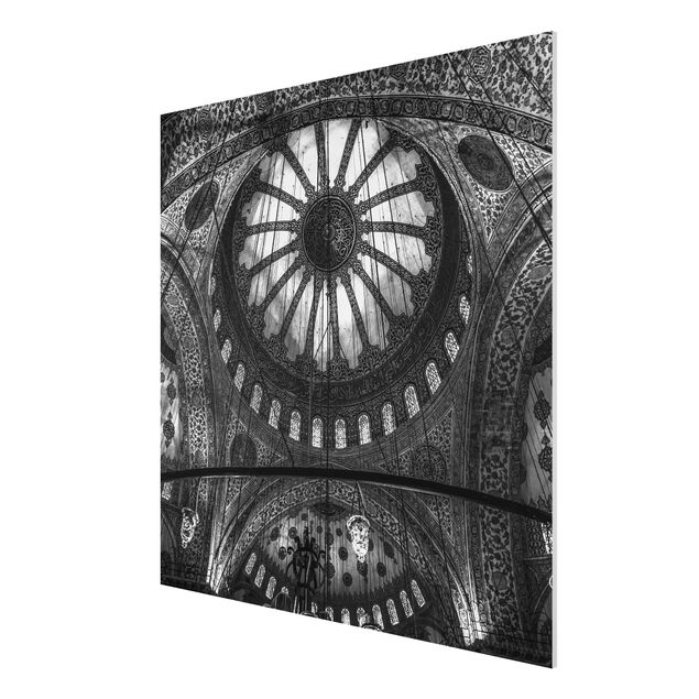 Forex Fine Art Print - Die Kuppeln der blauen Moschee - Quadrat 1:1
