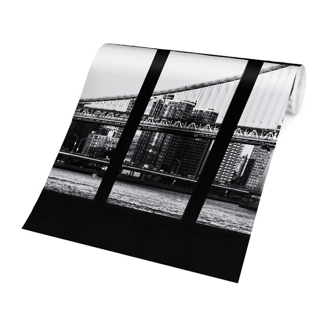 Fototapete Design Fenster Brücken New York