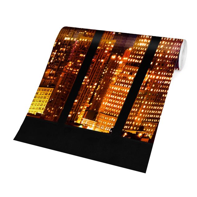 Design Tapete Fenster Manhattan Sonnenaufgang