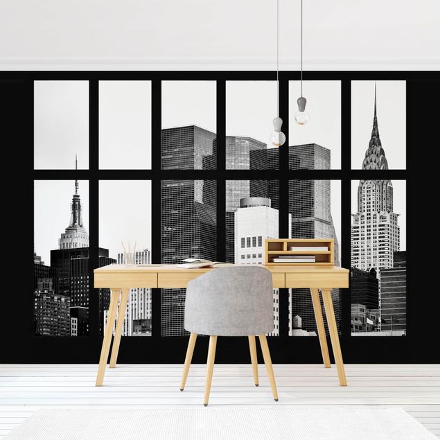 Moderne Tapeten Fenster Manhattan Wolkenkratzer