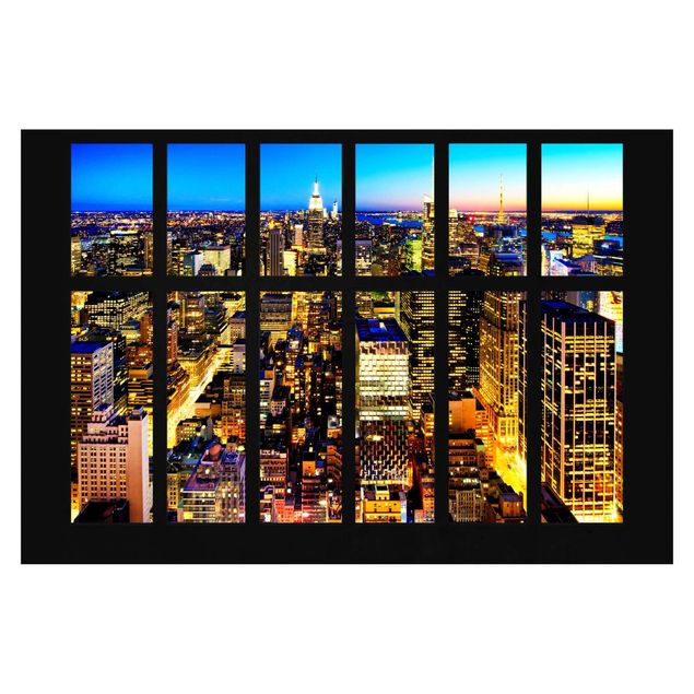 Philippe Hugonnard Fensterblick Manhattan Skyline bei Nacht