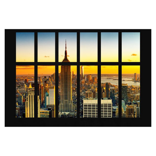 Philippe Hugonnard Bilder Fensterblick Manhattan Skyline Sonnenuntergang