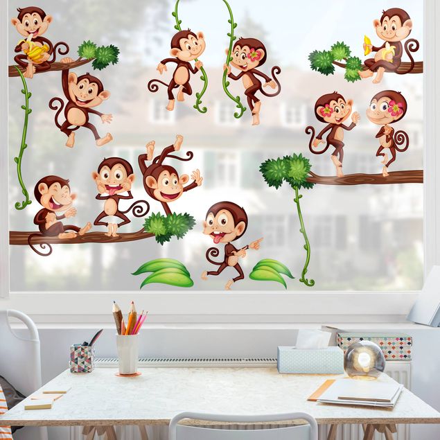Fensterfolie - Fenstersticker - Affen des Dschungels