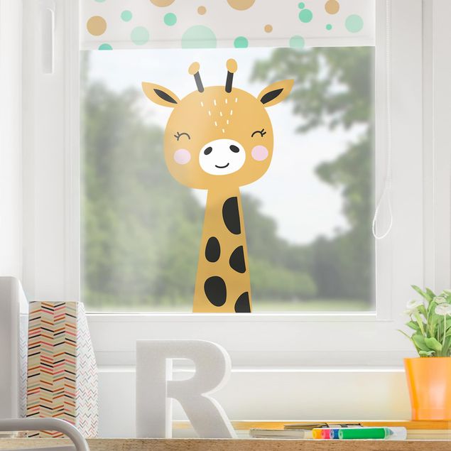 Fenstersticker Tiere Baby Giraffe