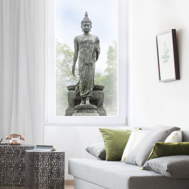 Fensterbilder XXL Buddha Statue