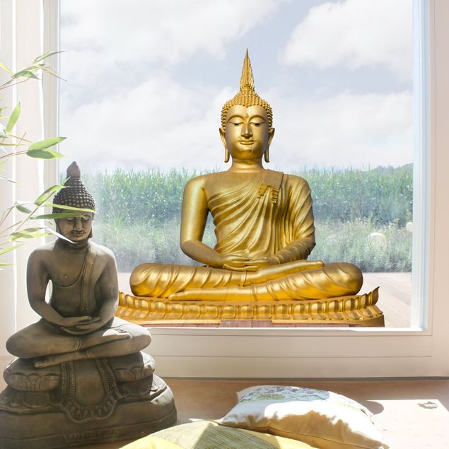 XXL Fensterbilder Goldener Buddha