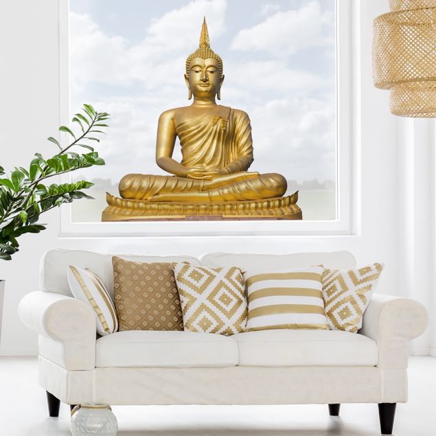 Fensterfolie Wohnzimmer Goldener Buddha