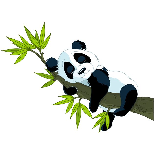 Fensterbild Wald Schlafender Panda