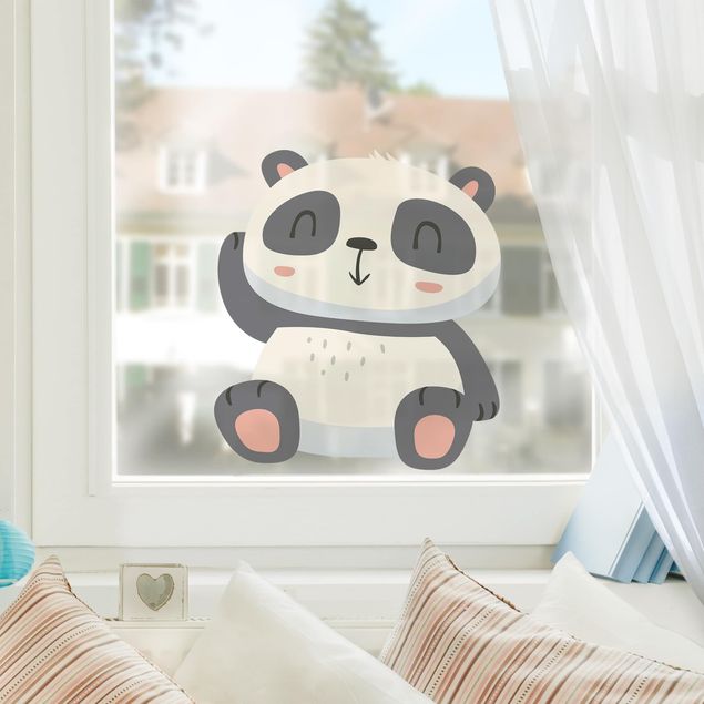 Fensterbilder Tiere Süßer Panda
