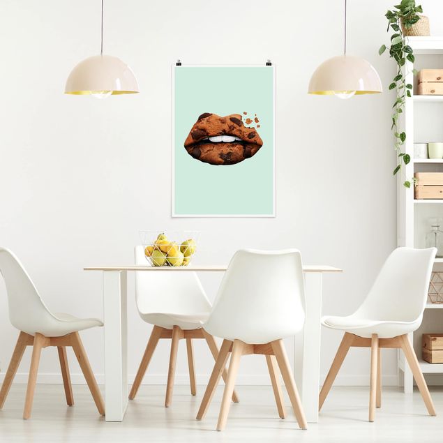 Poster kaufen Lippen mit Keks