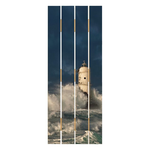 Holzbilder Leuchtturm auf Sardinien