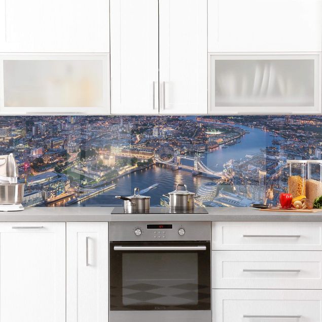 Küchenrückwand Skyline Nachts in London