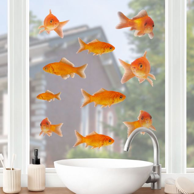 Fensterfolie Motiv Tiere Fisch Set 10-teilig