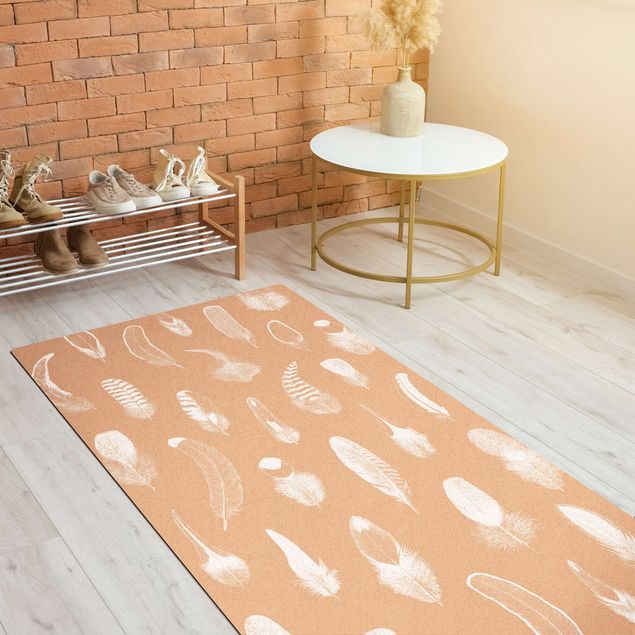 Moderne Teppiche Flauschige Federn Weiß