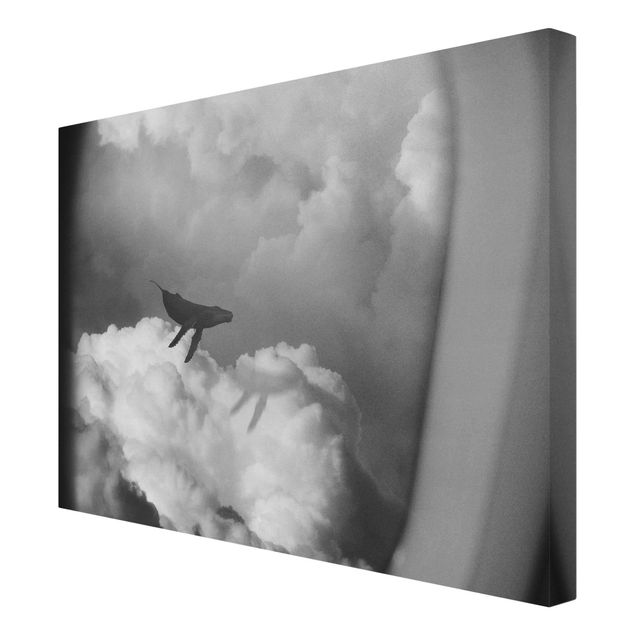 Wandbilder Tiere Fliegender Wal in den Wolken