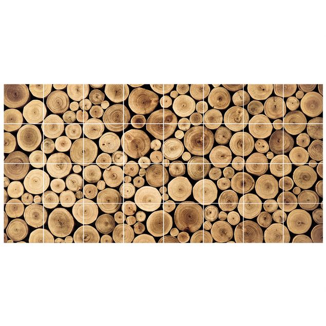 Fliesenaufkleber Holz Homey Firewood