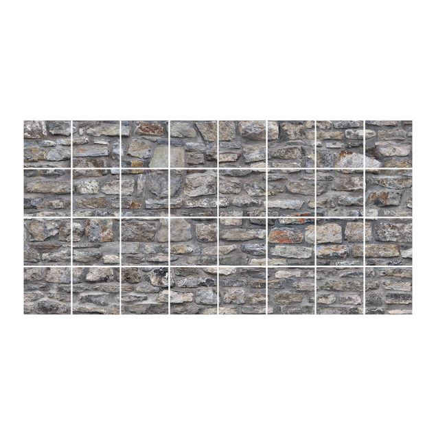 Fliesenbild Naturstein Tapete Alte Steinmauer