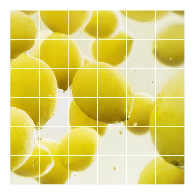Klebe Dekorfolie Zitronen im Wasser