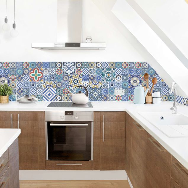 Küchenrückwand Muster Fliesenspiegel - Aufwändige Portugiesische Fliesen